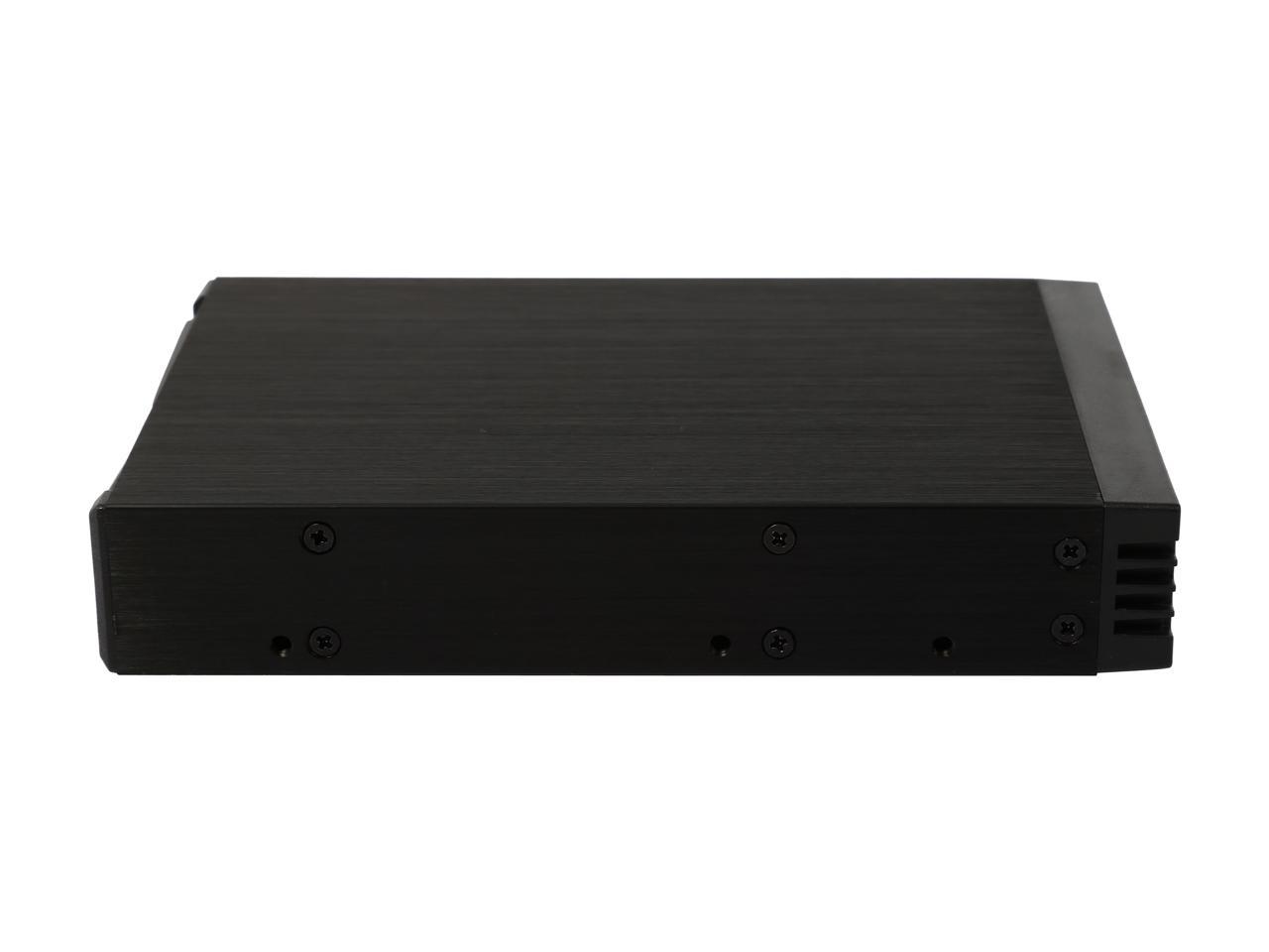 Athena Power BP-TLA2221SATA 2.5" HDD/SSD Trayless Hot-Swap Backplane Module Converts 1 X 3.5" to 2 X 2.5" SATA 6Gb/s HDD/SSD - Aluminum Cage & Bezel w/ Security Keylock & LED Indicators - OEM