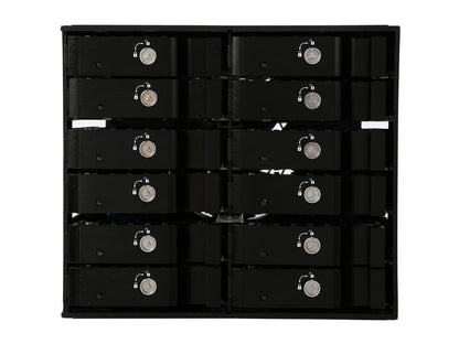 Athena Power BP-SAC31225AVL 2.5" HDD/SSD Hot-Swap Backplane Module Converts 3 X 5.25" to 12 X 2.5" SAS/SATA 6Gb/s HDD/SSD - Aluminum Cage, Drive Tray & Bezel w/ Security Keylock, 80mm Fan & LED Indica - OEM