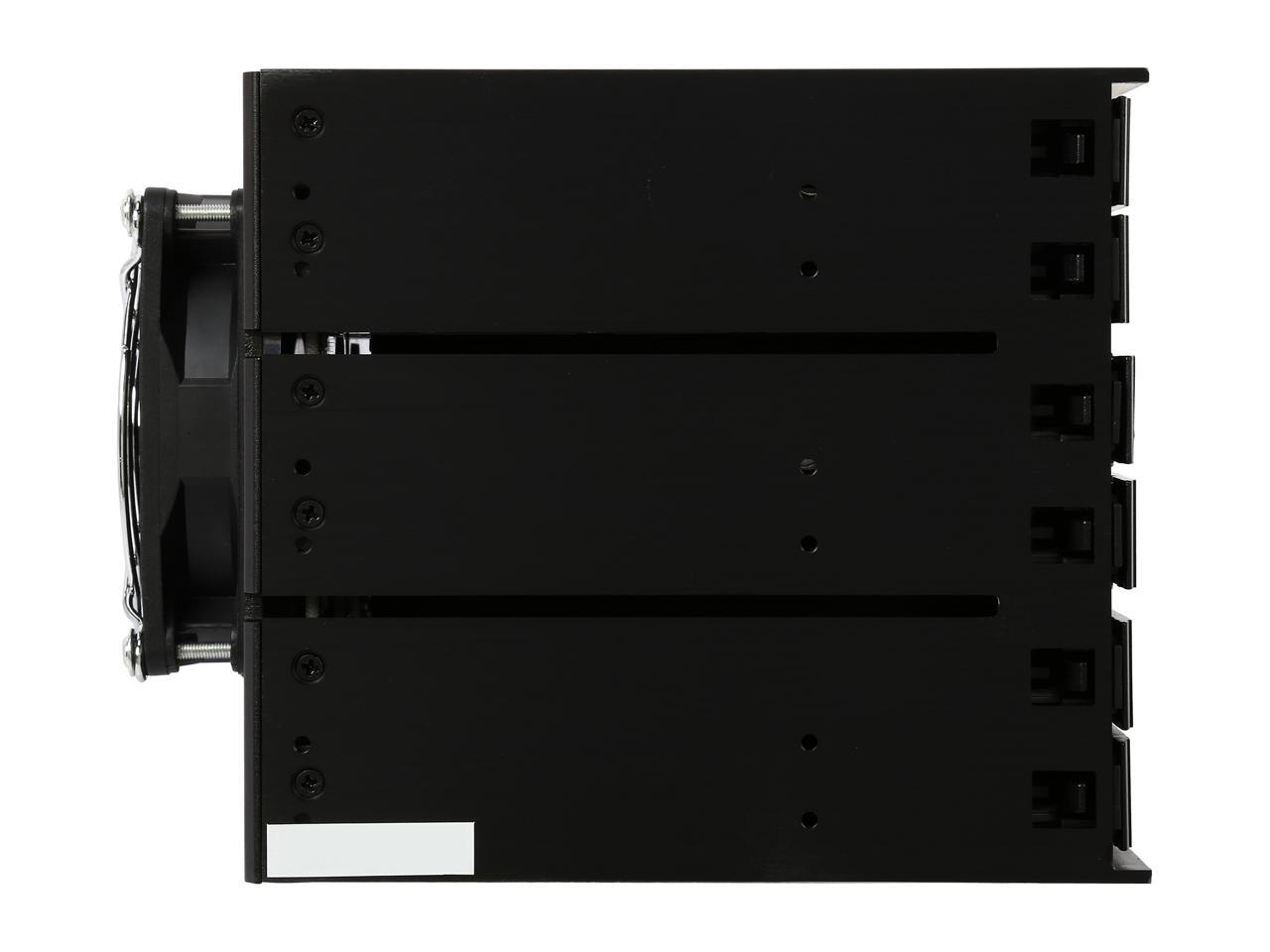 Athena Power BP-SAC31225AVL 2.5" HDD/SSD Hot-Swap Backplane Module Converts 3 X 5.25" to 12 X 2.5" SAS/SATA 6Gb/s HDD/SSD - Aluminum Cage, Drive Tray & Bezel w/ Security Keylock, 80mm Fan & LED Indica - OEM