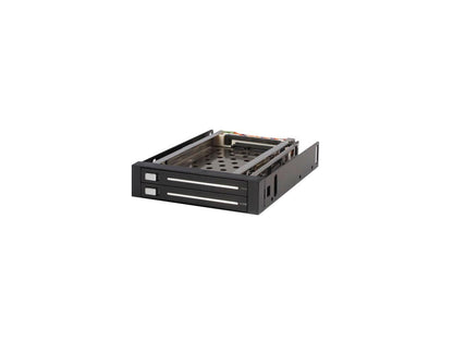 StarTech.com HSB220SAT25B 2 Drive 2.5in Trayless Hot Swap SATA Mobile Rack Backplane - Dual Drive SATA Mobile Rack Enclosure for 3.5 HDD