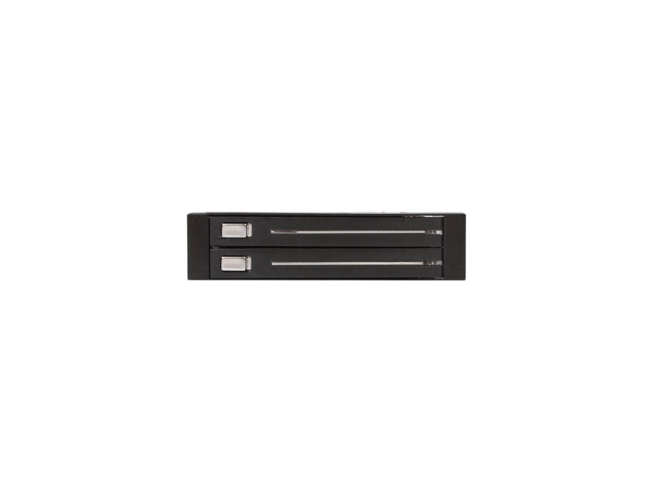 StarTech.com HSB220SAT25B 2 Drive 2.5in Trayless Hot Swap SATA Mobile Rack Backplane - Dual Drive SATA Mobile Rack Enclosure for 3.5 HDD