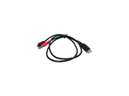 StarTech USB2HAUBY3 Black 3 ft USB Y Cable for External Hard Drive