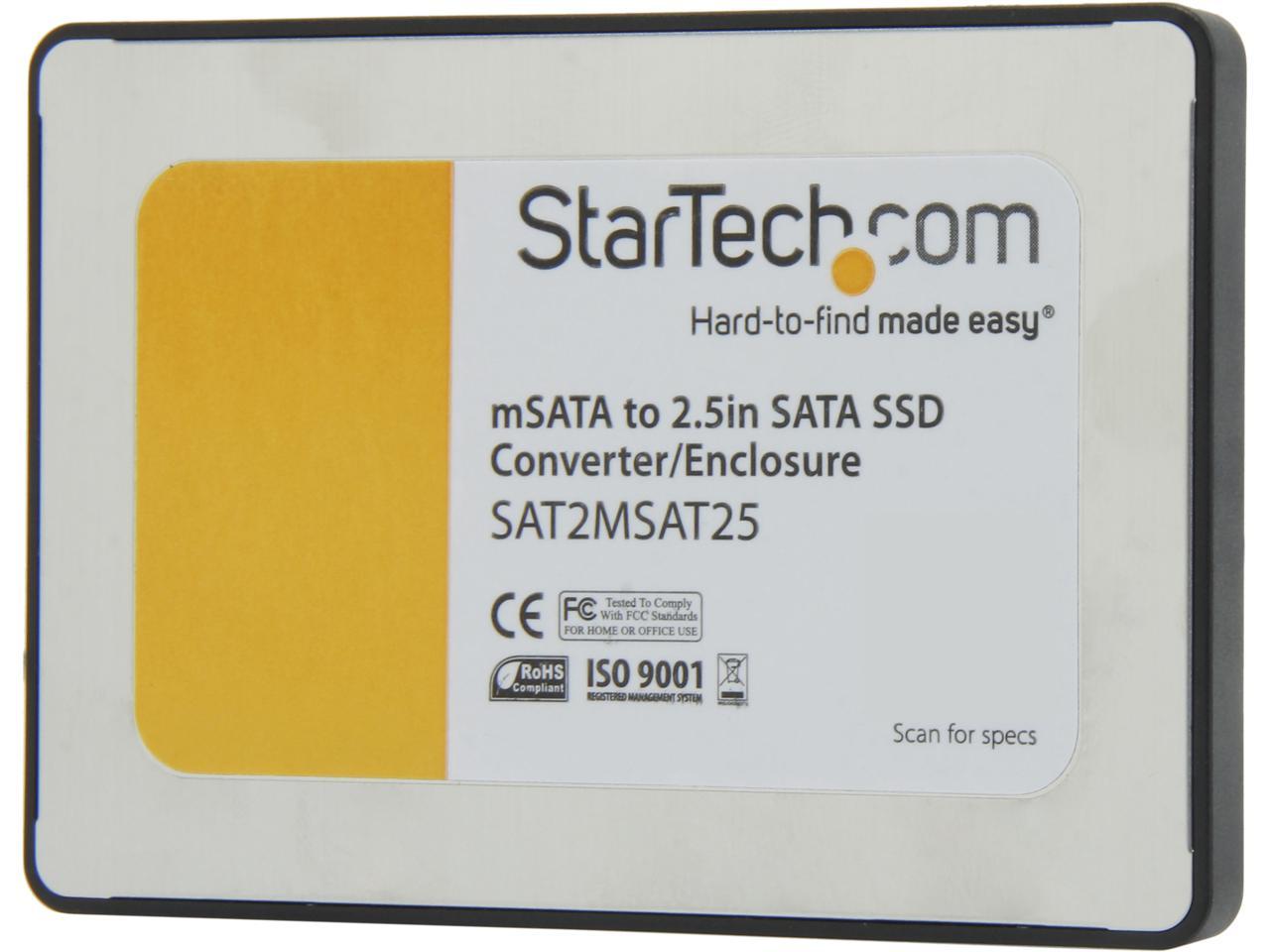 StarTech.com 2.5-Inch SATA to Mini SATA SSD Adapter Enclosure (SAT2MSAT25)