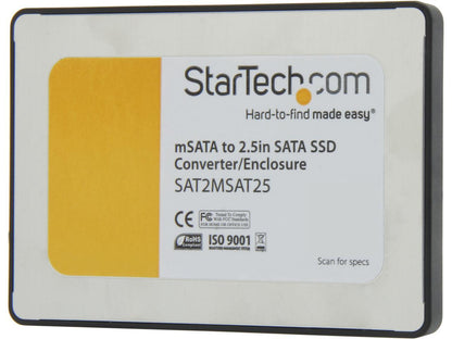 StarTech.com 2.5-Inch SATA to Mini SATA SSD Adapter Enclosure (SAT2MSAT25)