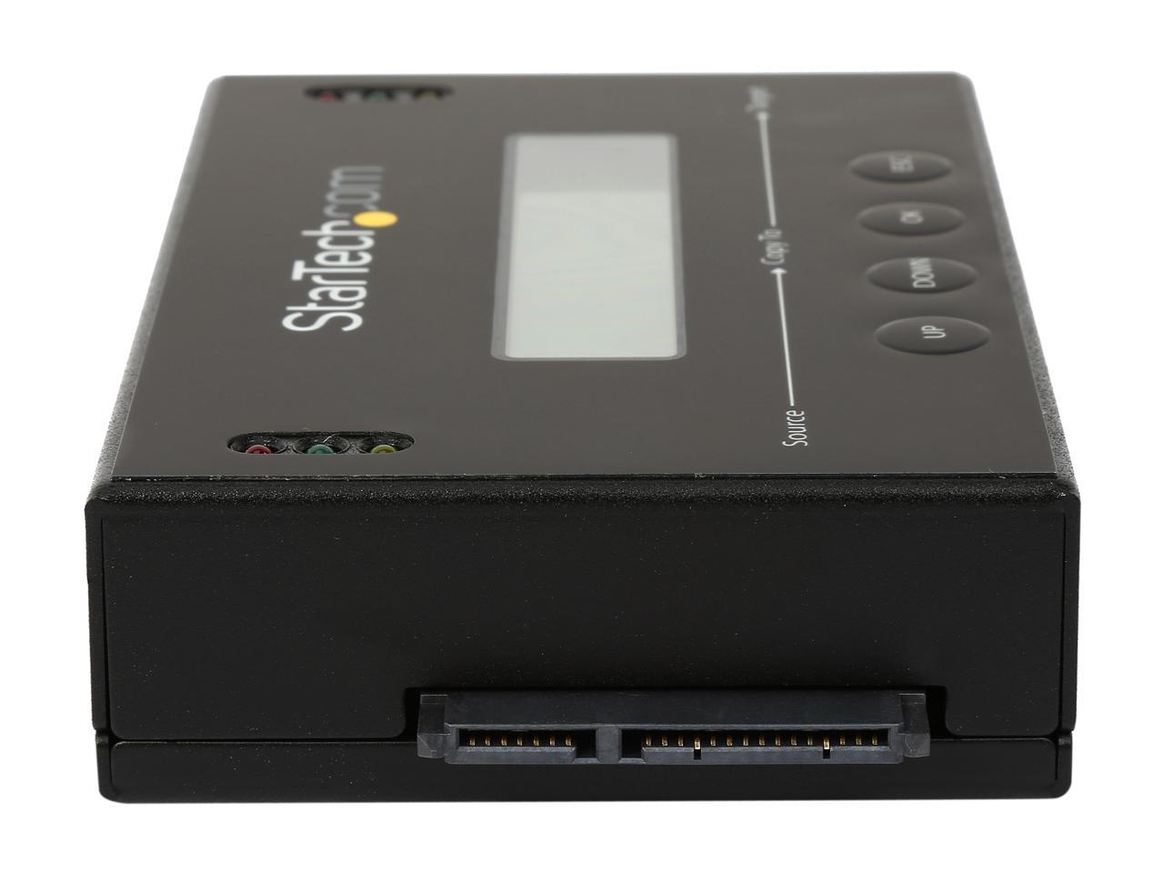 StarTech.com SATDUP11 Aluminum 2.5" & 3.5" Black 2 - SATA Data & Power Combo (7+15 pin) Receptacle Standalone 2.5 / 3.5" SATA Hard Drive Duplicator and Eraser