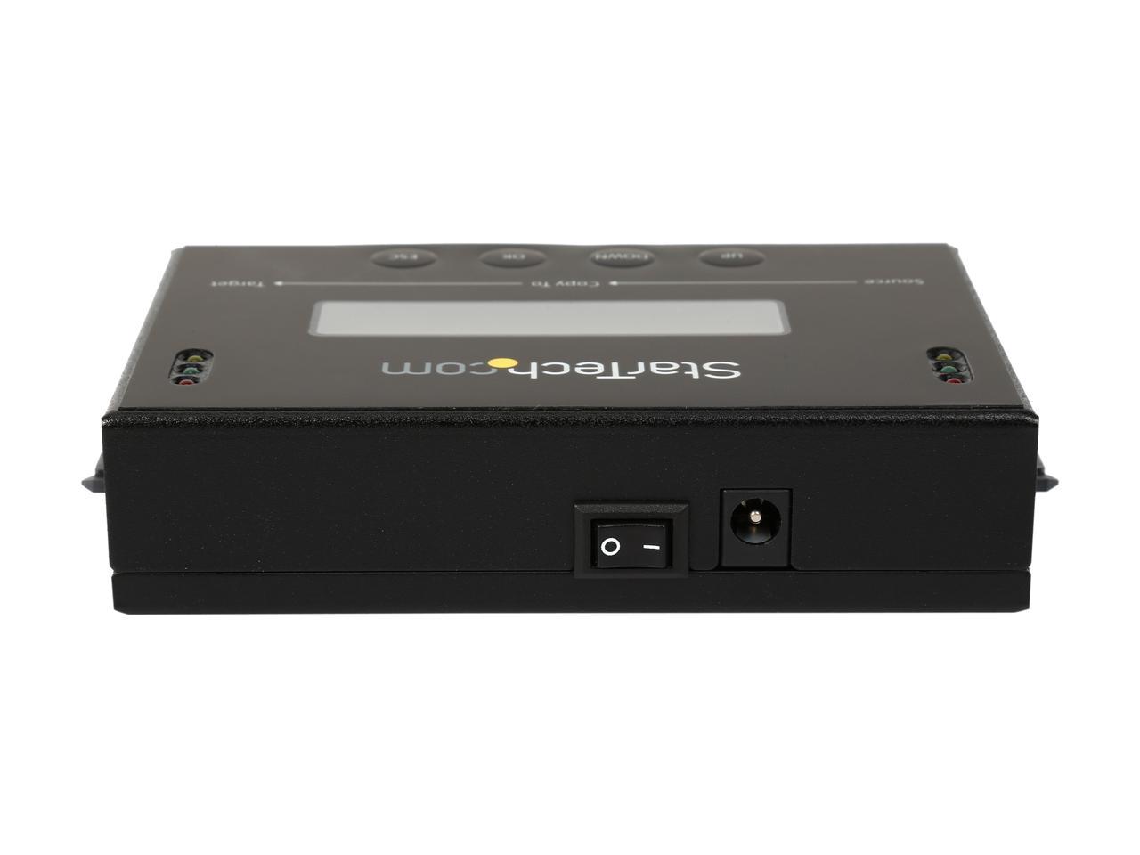 StarTech.com SATDUP11 Aluminum 2.5" & 3.5" Black 2 - SATA Data & Power Combo (7+15 pin) Receptacle Standalone 2.5 / 3.5" SATA Hard Drive Duplicator and Eraser