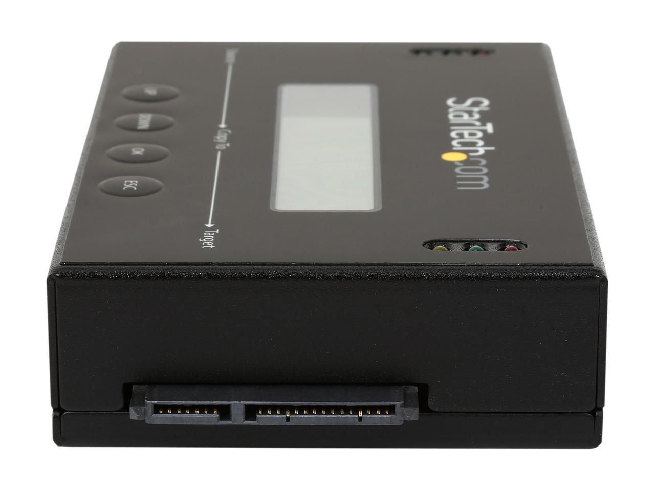 StarTech.com SATDUP11 Aluminum 2.5" & 3.5" Black 2 - SATA Data & Power Combo (7+15 pin) Receptacle Standalone 2.5 / 3.5" SATA Hard Drive Duplicator and Eraser