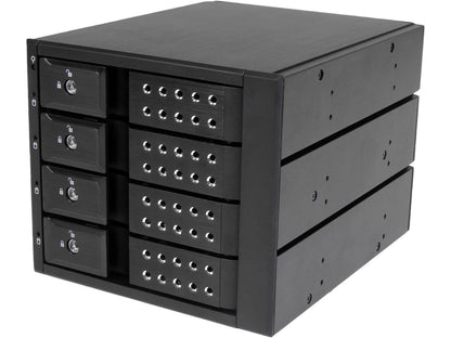 StarTech.com HSB4SATSASBA 4 Bay Aluminum Trayless Hot Swap Mobile Rack Backplane for 3.5in SAS II/SATA III - 6 Gbps HDD