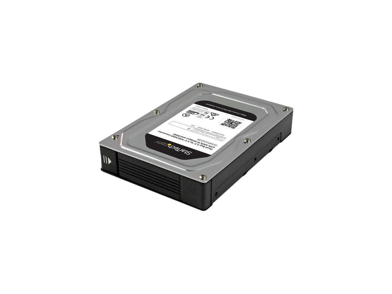 StarTech.com 35SAT225S3R Dual-Bay 2.5" to 3.5" SATA Hard Drive Adapter Enclosure with RAID