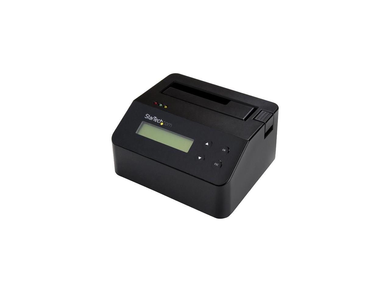StarTech.com SDOCK1EU3P2 Hard Drive Eraser - for 2.5in / 3.5in SATA SSD/HDD - 4Kn Support - Standalone - Integrated LCD - Hard Drive Dock - SATA Dock