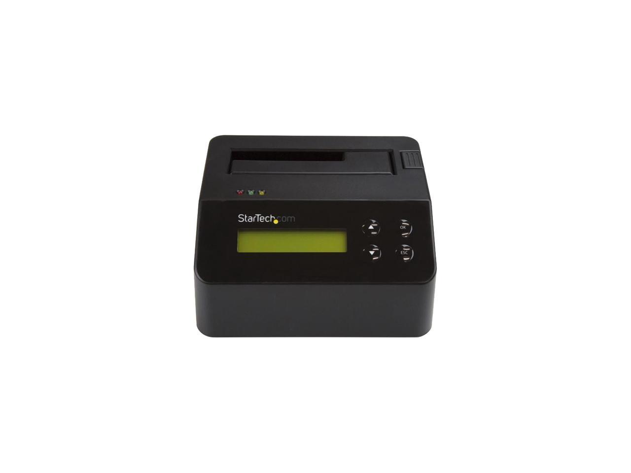 StarTech.com SDOCK1EU3P2 Hard Drive Eraser - for 2.5in / 3.5in SATA SSD/HDD - 4Kn Support - Standalone - Integrated LCD - Hard Drive Dock - SATA Dock