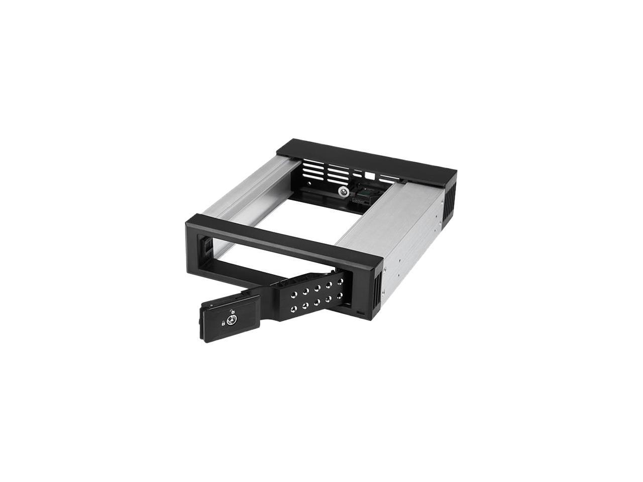 StarTech HSB1SATSASBA 5.25 to 3.5 Hard Drive Hot Swap Bay - Aluminum - Trayless - Vented - Front Mount - 5.25 Hard Drive Bay - Hard Drive Backplane