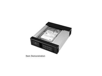 StarTech HSB1SATSASBA 5.25 to 3.5 Hard Drive Hot Swap Bay - Aluminum - Trayless - Vented - Front Mount - 5.25 Hard Drive Bay - Hard Drive Backplane