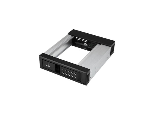 StarTech HSB1SATSASBA 5.25 to 3.5 Hard Drive Hot Swap Bay - Aluminum - Trayless - Vented - Front Mount - 5.25 Hard Drive Bay - Hard Drive Backplane
