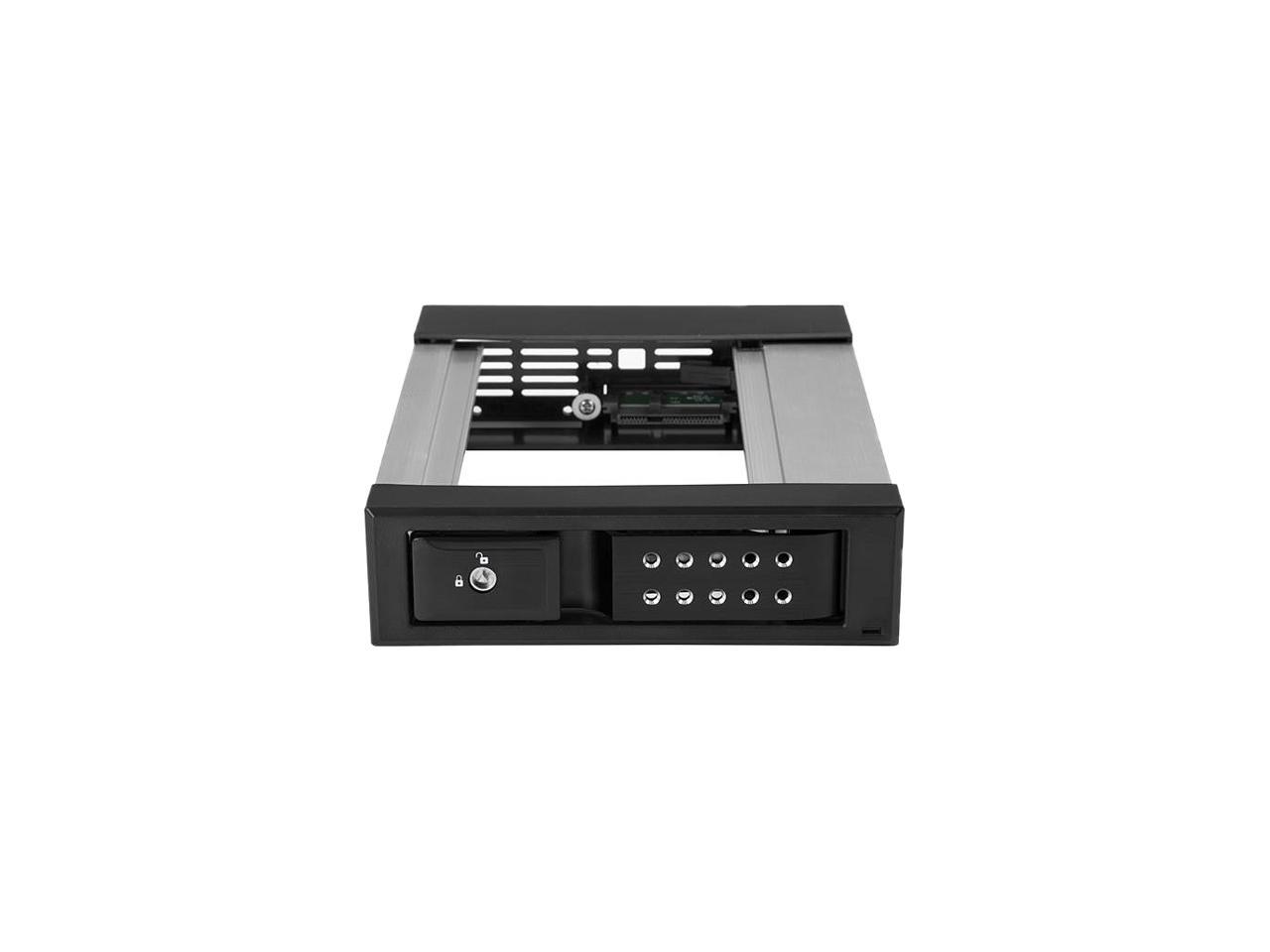 StarTech HSB1SATSASBA 5.25 to 3.5 Hard Drive Hot Swap Bay - Aluminum - Trayless - Vented - Front Mount - 5.25 Hard Drive Bay - Hard Drive Backplane