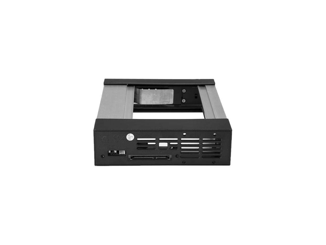 StarTech HSB1SATSASBA 5.25 to 3.5 Hard Drive Hot Swap Bay - Aluminum - Trayless - Vented - Front Mount - 5.25 Hard Drive Bay - Hard Drive Backplane