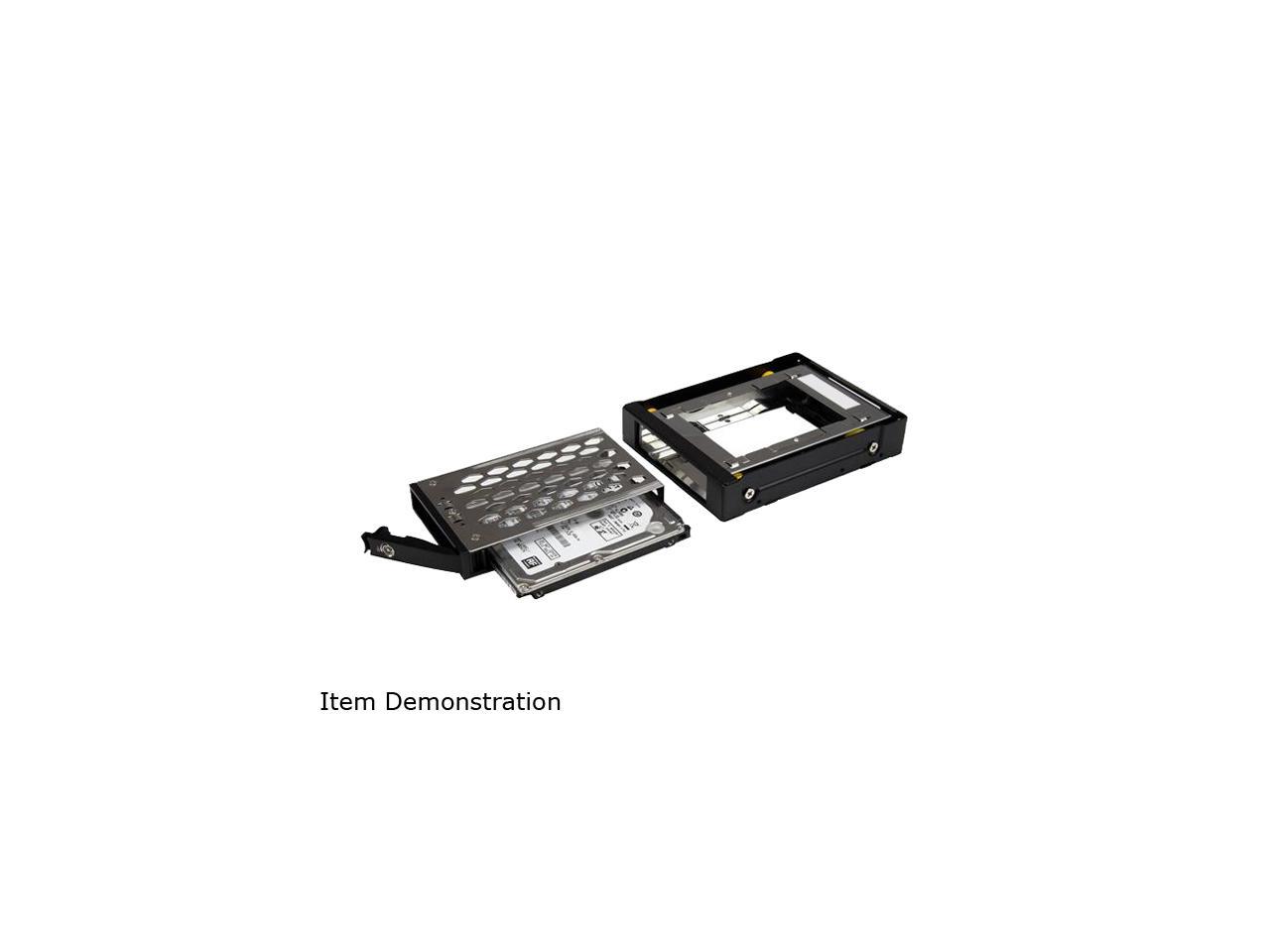 StarTech SATBP125VP 2.5 SATA Drive Hot Swap Bay - for 3.5" Front Bay - Anti-Vibration - Front Mount Design - Hard Drive Caddy - Hard Drive Rack