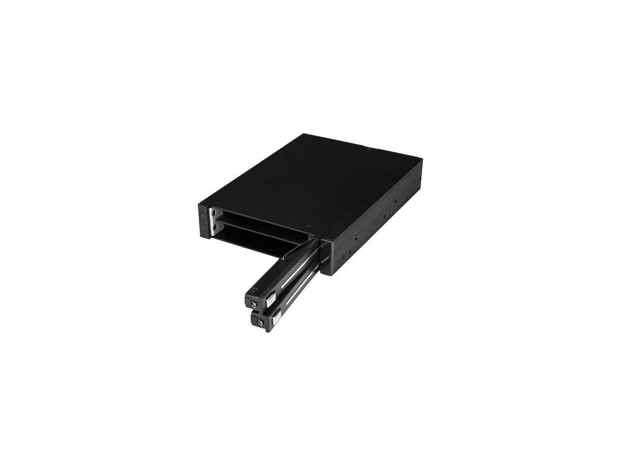 StarTech HSB225S3R HDD Rack - Dual Bay 2.5in SATA Rack - for 3.5in Bay - Trayless - RAID - Removable Hard Drive Bay - Hot Swap Cage