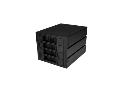 StarTech HSB43SATSASB 4 Bay 3.5" SATA SAS Backplane - 3 x 5.25in Bays - Trayless Mobile Rack - SATA Backplane - Removable Hard Drive Bay - HDD Rack