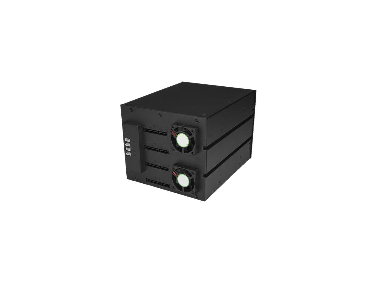 StarTech HSB43SATSASB 4 Bay 3.5" SATA SAS Backplane - 3 x 5.25in Bays - Trayless Mobile Rack - SATA Backplane - Removable Hard Drive Bay - HDD Rack