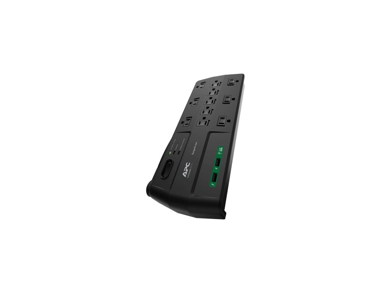 APC 11-Outlet Surge Protector Power Strip with USB Charging Ports, 2880 Joules, SurgeArrest Home/Office (P11U2)