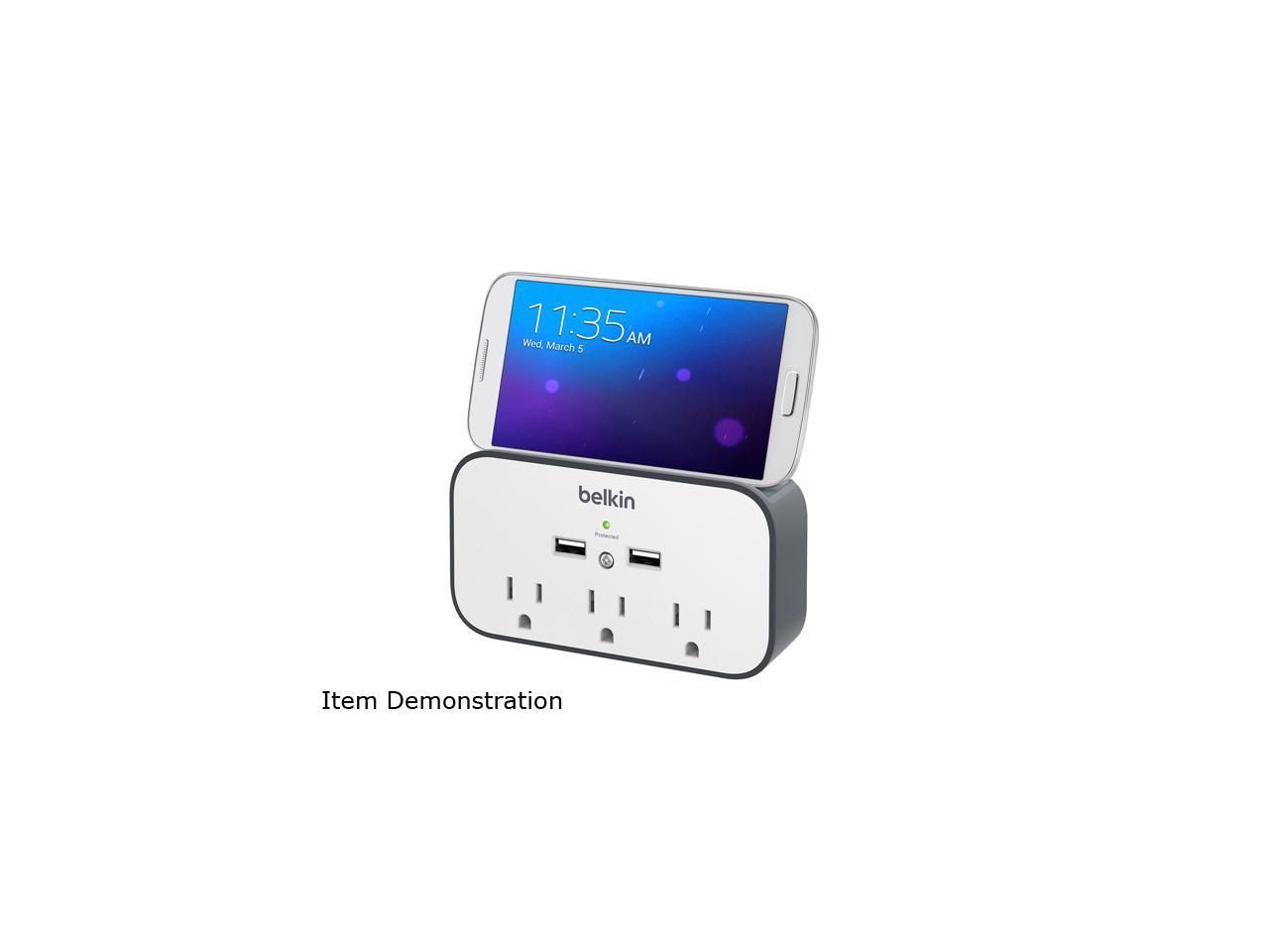BELKIN - POWER BSV300TTCW SURGE 3OUT WALL MOUNT 2USB 3AC