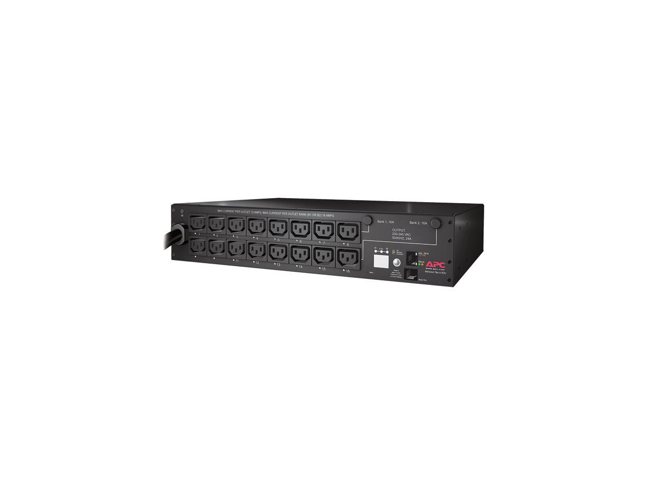 APC by Schneider Rack PDU, Switched, 2U, 30A, 208V, NEMA L6-30P, 16 x IEC 60320 C13, 230V AC - 2U - Rack Mount
