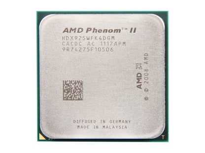 AMD Phenom II X4 925 Deneb Quad-Core 2.8 GHz Socket AM3 95W HDX925WFK4DGM Desktop Processor