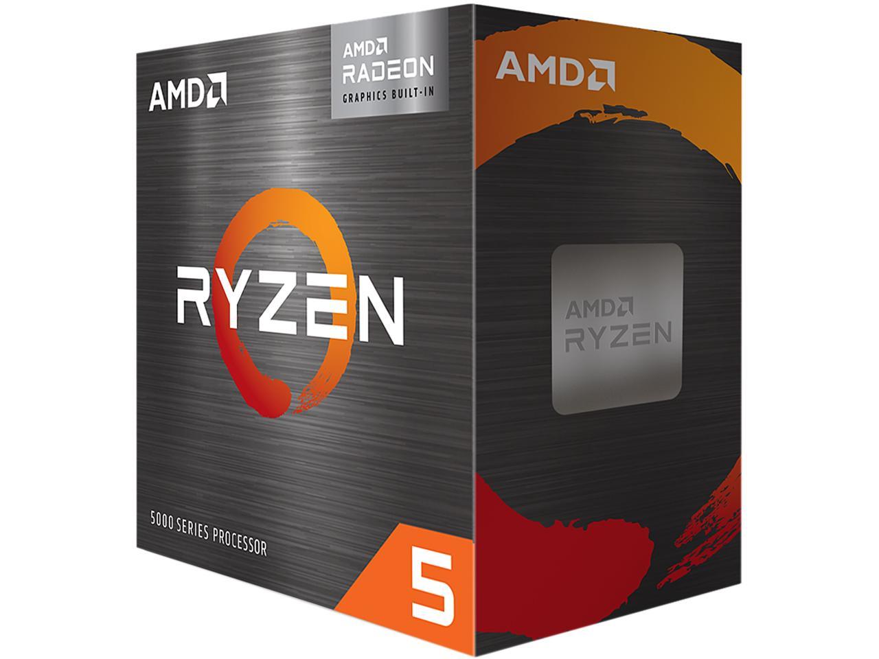 AMD Ryzen 5 5600G - Ryzen 5 5000 G-Series Cezanne (Zen 3) 6-Core 3.9 GHz Socket AM4 65W AMD Radeon Graphics Desktop Processor - 100-100000252BOX