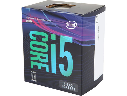Intel Core i5-8400 Coffee Lake 6-Core 2.8 GHz (4.0 GHz Turbo) LGA 1151 (300 Series) 65W BX80684I58400 Desktop Processor Intel UHD Graphics 630