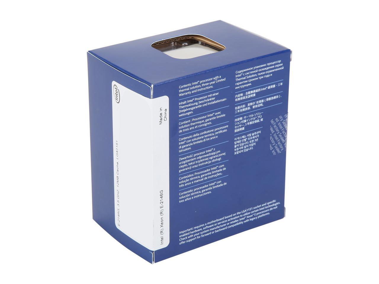 Intel Xeon E-2146G Coffee Lake 3.5 GHz LGA 1151 80W BX80684E2146G Server Processor Intel UHD Graphics P630