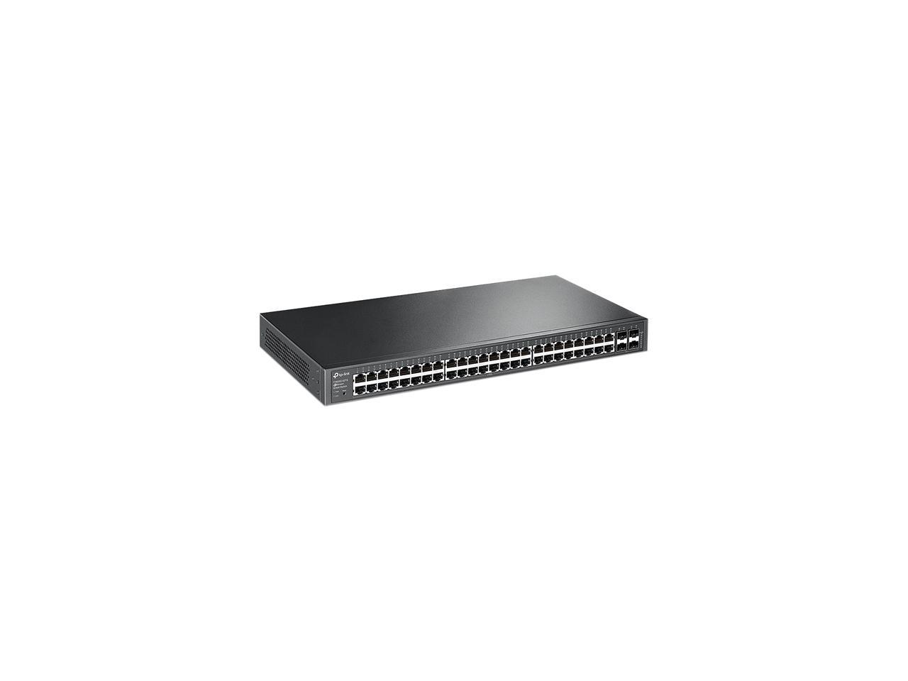 TP-Link 48 Port Gigabit Switch | Smart Managed Switch w/ 4 SFP Slots | Limited Lifetime Protection | Support L2/L3/L4 QoS, IGMP and Link Aggregation | IPv6 and Static Routing (T1600G-52TS)