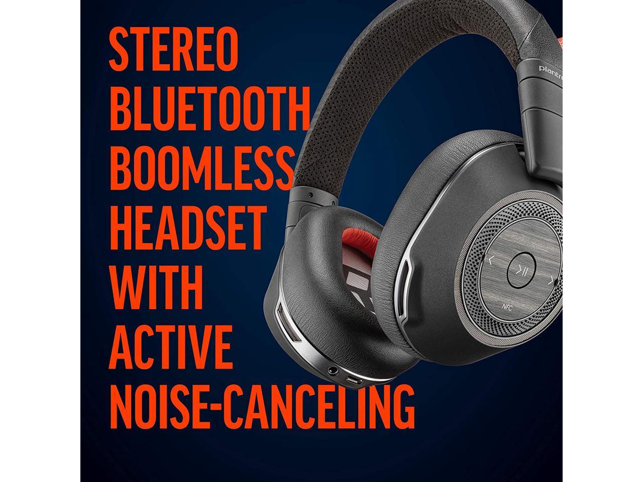 Plantronics - Voyager 8200 UC (Poly) - Bluetooth Dual-Ear (Stereo) Headset - USB-A Compatible to connect to your PC and Mac - Works with Teams, Zoom & more - Dual-Mode Active Noise Canceling