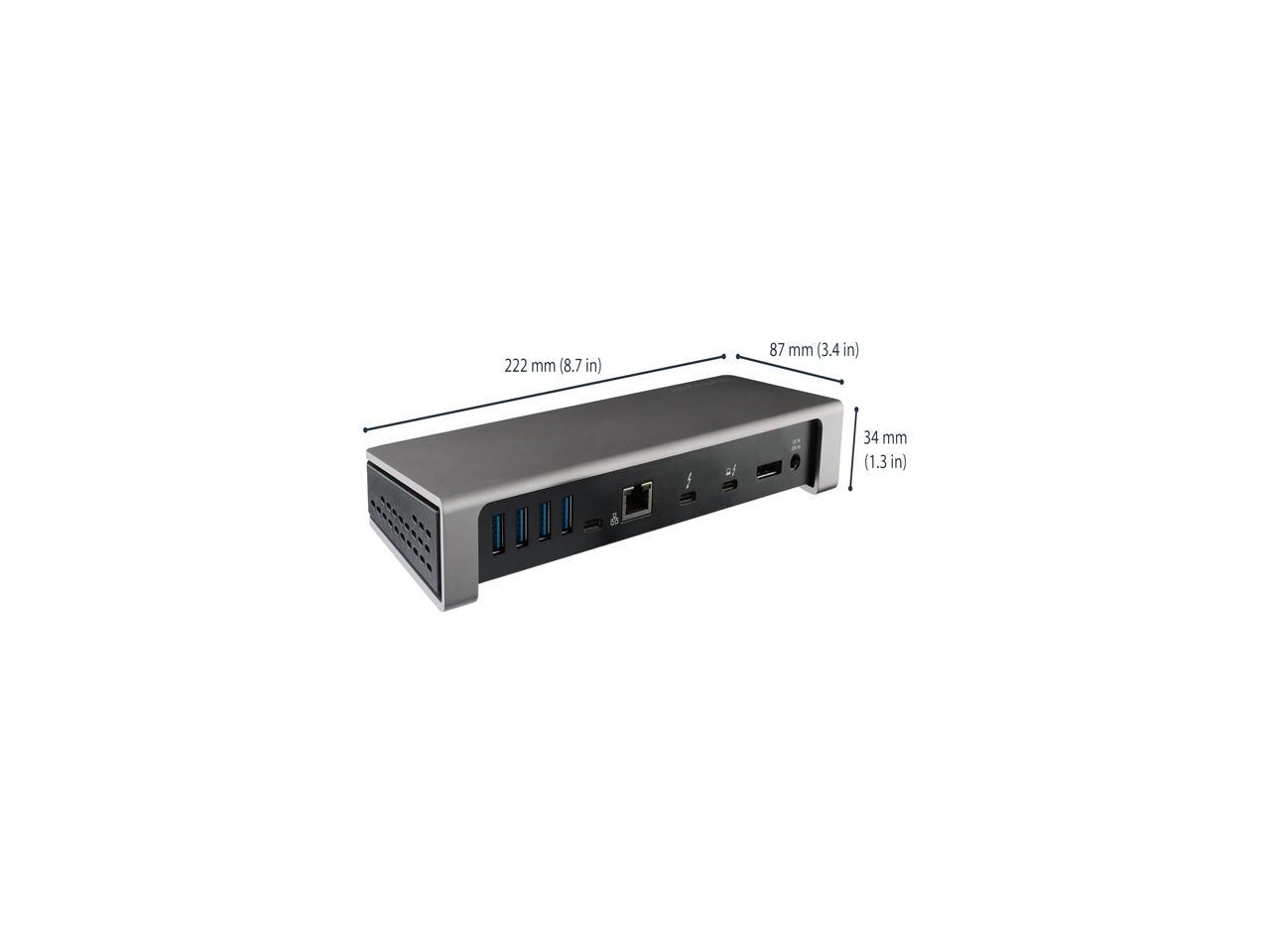 StarTech.com TB3DOCK2DPPD Thunderbolt 3 Dock - 85W Power Delivery - Dual 4K Monitor Docking Station with USB Type C & DisplayPort (TB3DOCK2DPPD)