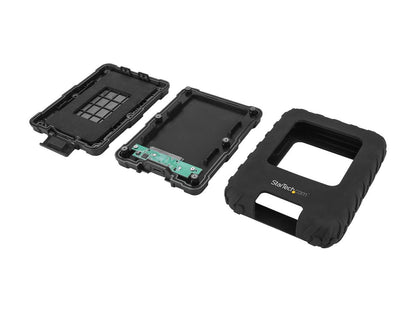 StarTech S251BRU31C3 USB 3.1 External Hard Drive Enclosure - Rugged - for 2.5â€? SATA Hard Drive Enclosure - HDD / SSD Enclosure - USB 3.1 Enclosure