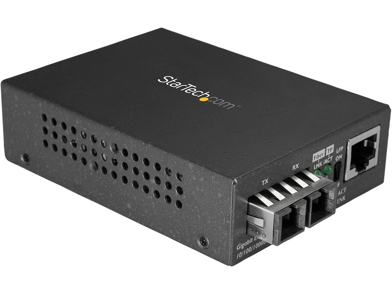 StarTech MCMGBSCMM055 Fiber Media Converter - 1000Base-SX - 550m - Multi Mode - Fiber to Ethernet Converter - Fiber to Copper Converter