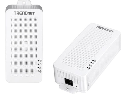 TRENDnet TPL-331EP2K Powerline 200 AV PoE+ Adapter Kit, PoE+ Output Port Supports PoE (15.4W) and PoE+ (30W) devices, Includes Two TPL-331EP Adapters