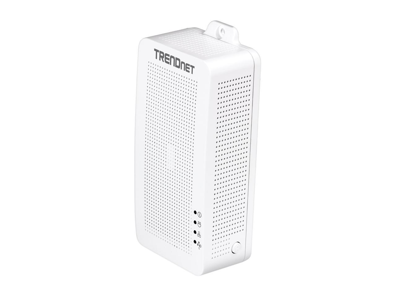 TRENDnet TPL-331EP2K Powerline 200 AV PoE+ Adapter Kit, PoE+ Output Port Supports PoE (15.4W) and PoE+ (30W) devices, Includes Two TPL-331EP Adapters