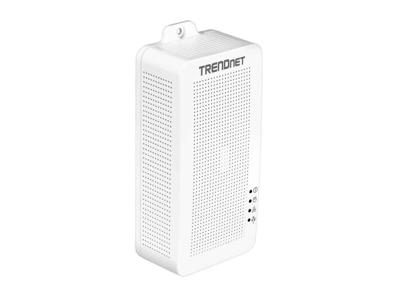 TRENDnet TPL-331EP2K Powerline 200 AV PoE+ Adapter Kit, PoE+ Output Port Supports PoE (15.4W) and PoE+ (30W) devices, Includes Two TPL-331EP Adapters