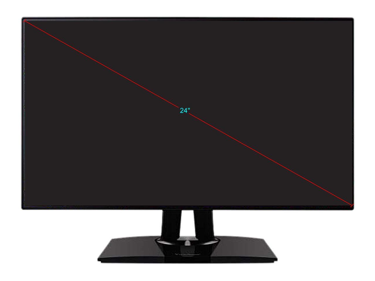 ViewSonic VP2468 24" Ultra-Thin Full HD 1920 x 1080 7ms DisplayPort 2xHDMI Mini-DisplayPort USB 3.0 Hub Anti-Glare LED Backlit IPS Monitor