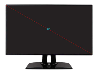 ViewSonic VP2468 24" Ultra-Thin Full HD 1920 x 1080 7ms DisplayPort 2xHDMI Mini-DisplayPort USB 3.0 Hub Anti-Glare LED Backlit IPS Monitor