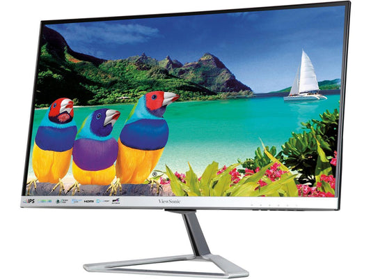 ViewSonic VX2476-SMHD 24" Full HD 1920 x 1080 VGA HDMI DisplayPort Anti-Glare Ultra-Slim SuperClear Flicker-Free Blue Light Filter LED Backlit IPS Monitor