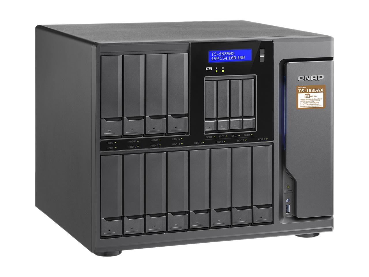 QNAP NAS TS-1635AX-8G-US 16-Bay Marvell ARMADA 8040 quad-core 1.6 GHz 8G DDR4 RTL