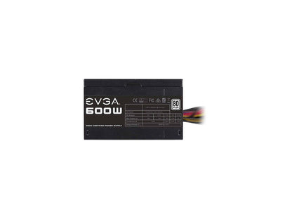 EVGA 600 W1 Power Supply 100-W1-0600-KR 600W 80Plus +12V 120mm Fan