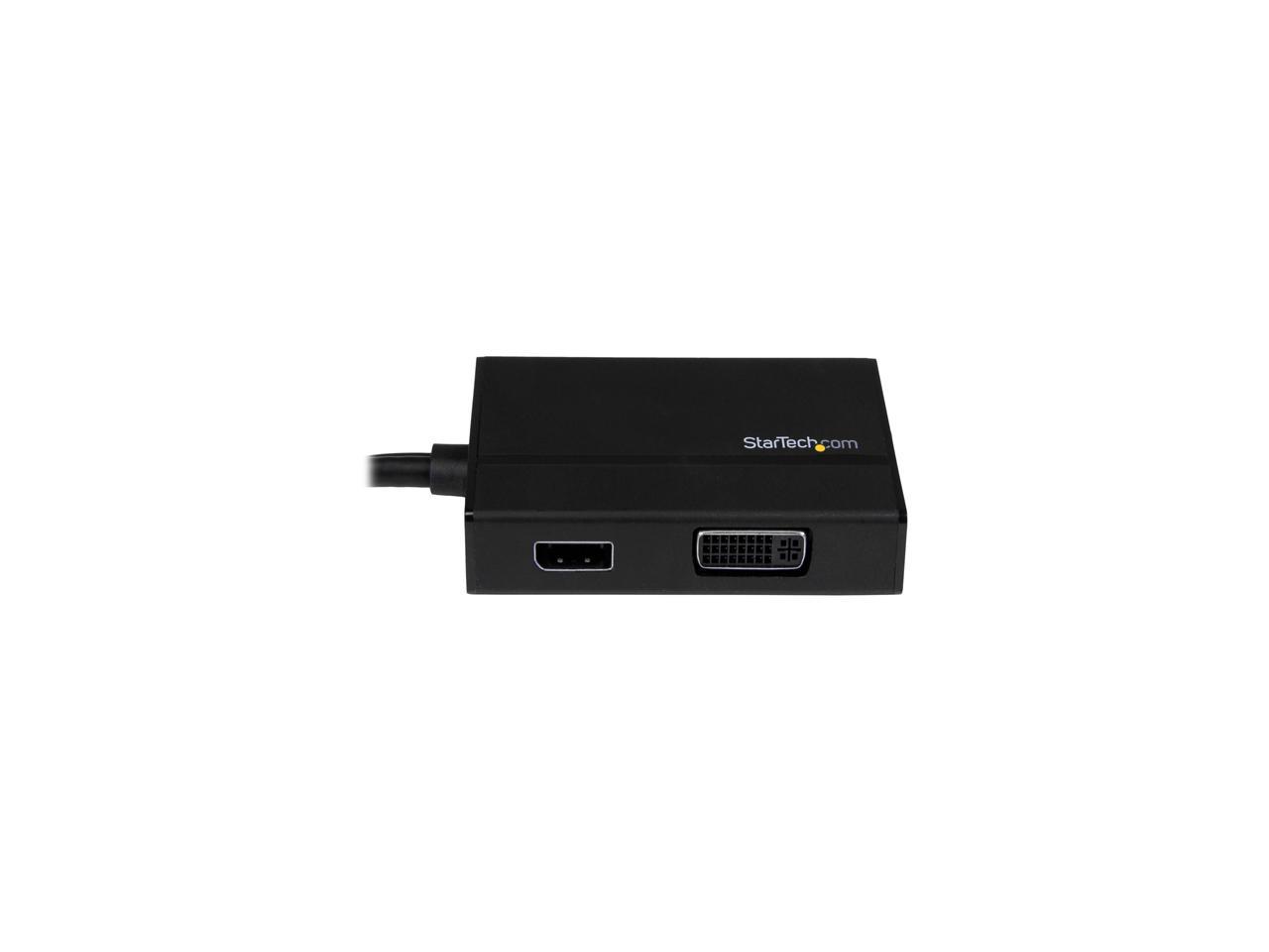 StarTech HD2DPVGADVI Travel A/V Adapter: 3-in-1 HDMI to DisplayPort, VGA or DVI - 1920 x 1200