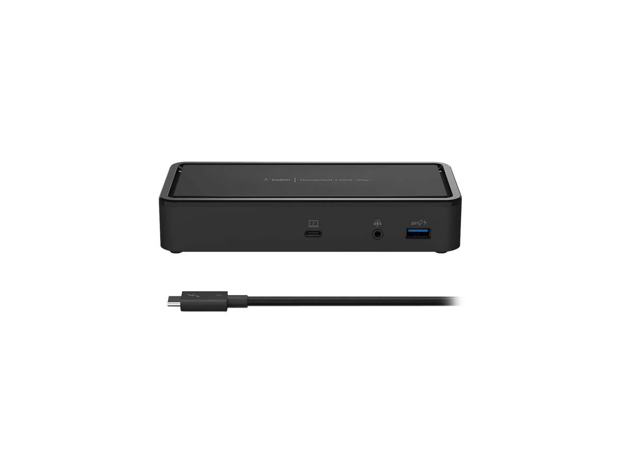 Belkin Thunderbolt 3 Dock Plus w/ 1.6 ft. Thunderbolt 3 Cable (Thunderbolt Dock for macOS and Windows) Dual 4K@60Hz, 40Gbps Transfer Speeds, 60W Upstream Charging (F4U109tt)