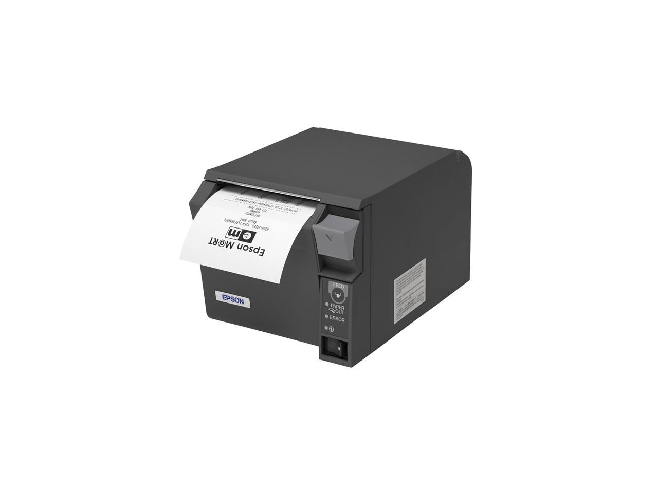 Epson TM-T70II Front-loading Single-station Thermal Printer, USB, Wireless, Dark Gray - C31CD38A9981