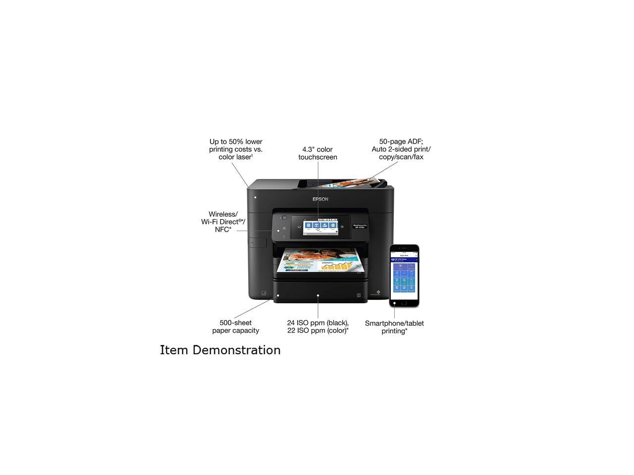 Epson WorkForce Pro WF-4740 Wireless All-In-One Color Inkjet Printer