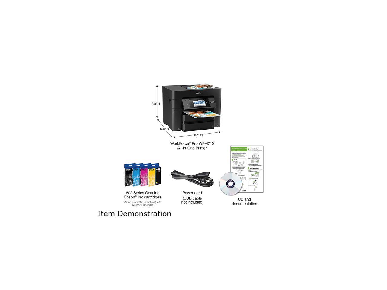 Epson WorkForce Pro WF-4740 Wireless All-In-One Color Inkjet Printer