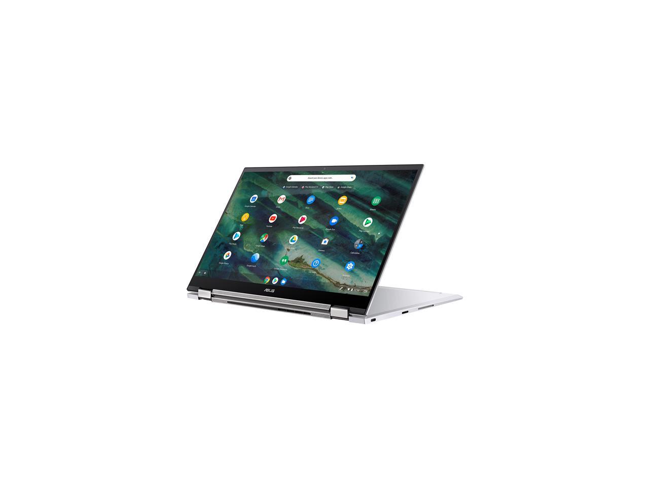 ASUS Chromebook Flip C436 2-in-1 Laptop, 14" Touchscreen FHD 4-Way NanoEdge, Intel Core i3-10110U, 128 GB PCIe SSD, Fingerprint, Backlit KB, Wi-Fi 6, Chrome OS, C436FA-DS388T, Magnesium-Alloy, Silver